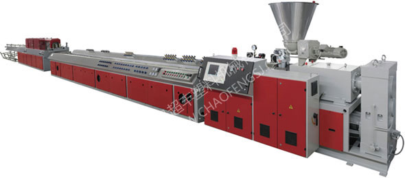 PVC、PE、PP木塑型材生產線_木塑擠出生產線【設備特點】【技術參數】